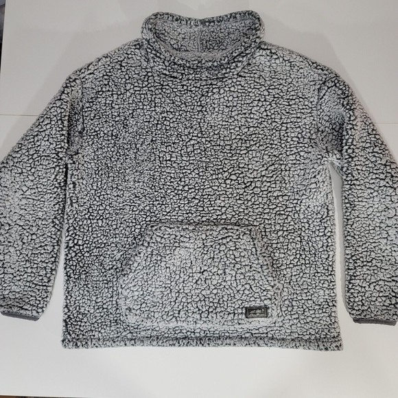 EDDIE BAUER Sherpa Fleece Sweater Womens L Large Turtleneck High Neck Sweatshirt - Picture 1 of 8
